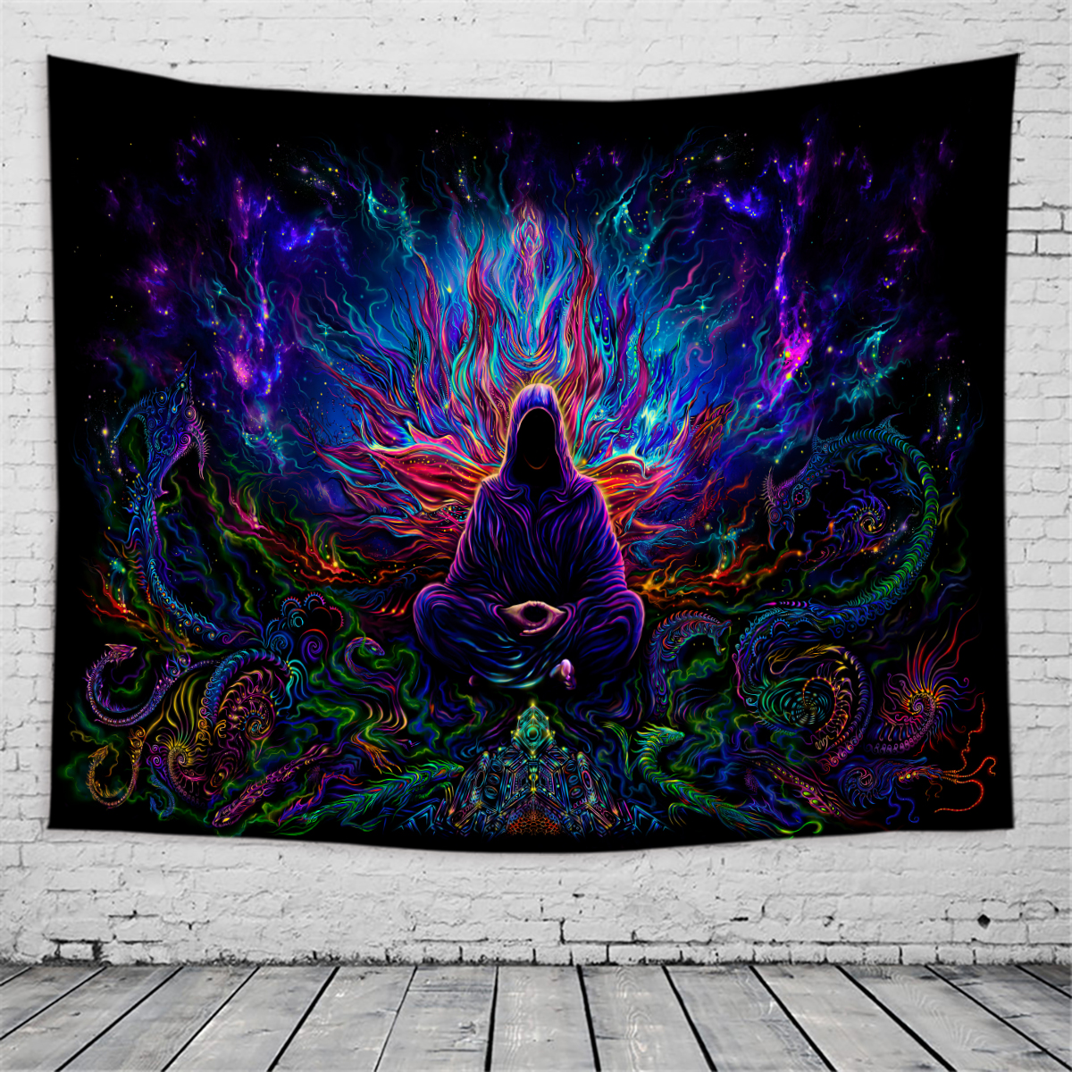 Psychedelic Wall Tapestry | Mysterious Asian Mage