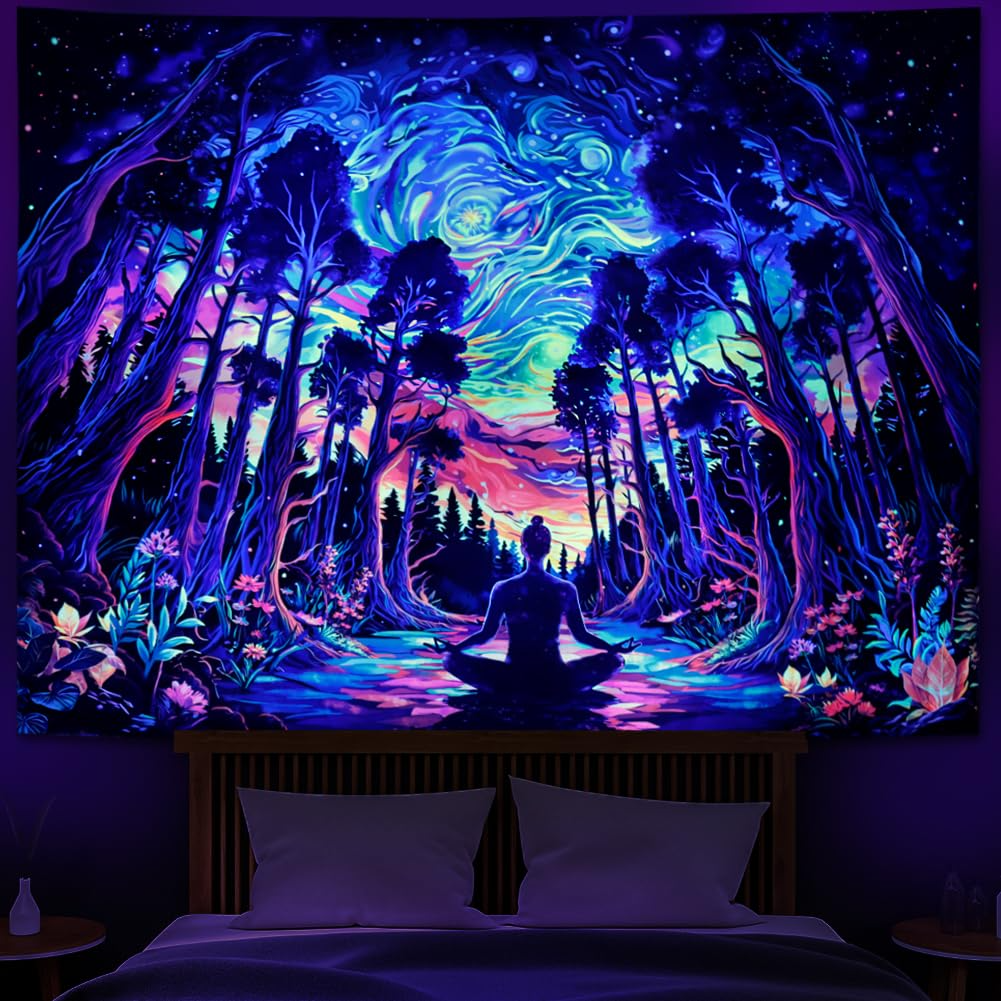 Psychedelic Wall Tapestry | Forest Meditation