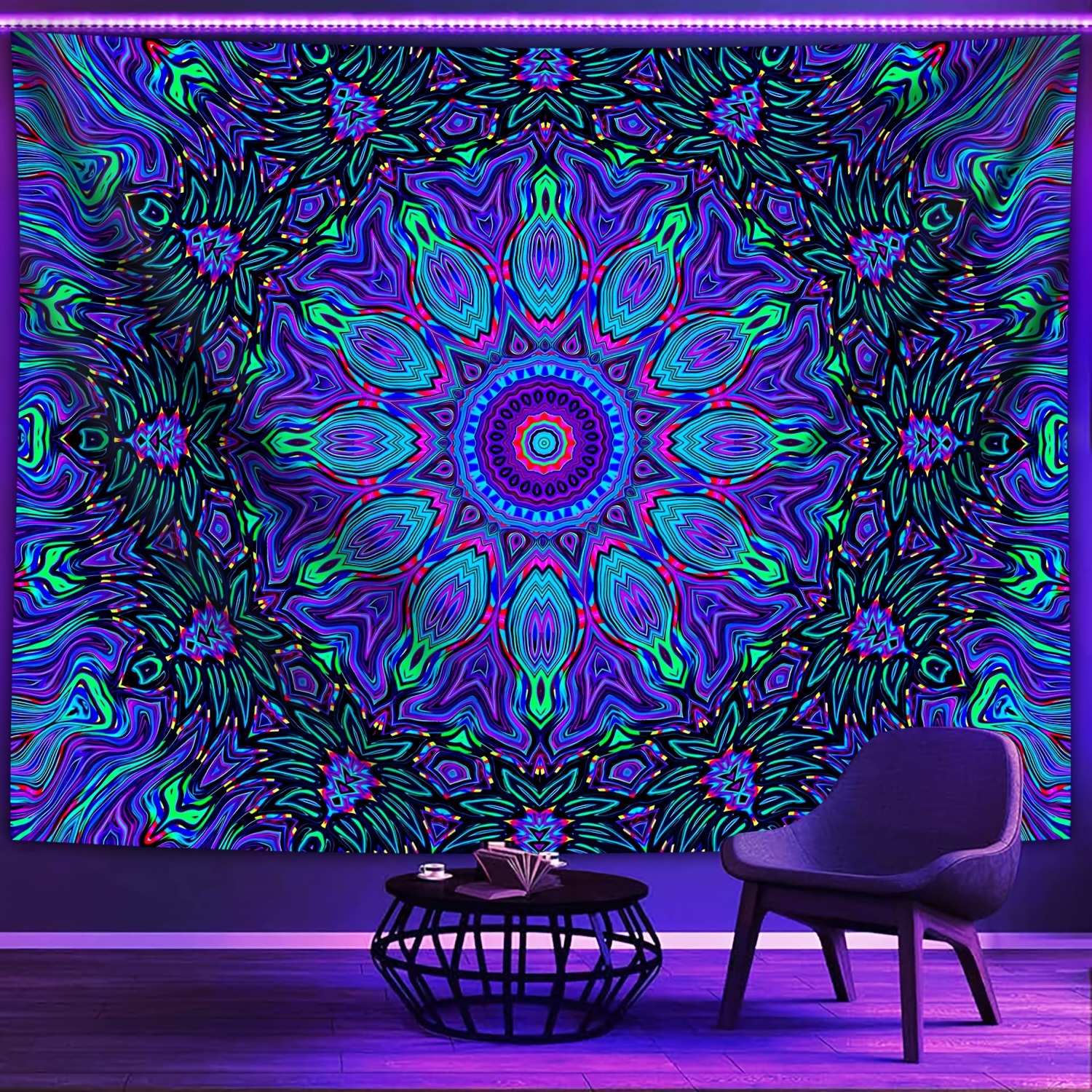 Psychedelic Wall Tapestry | Tropical Mandala