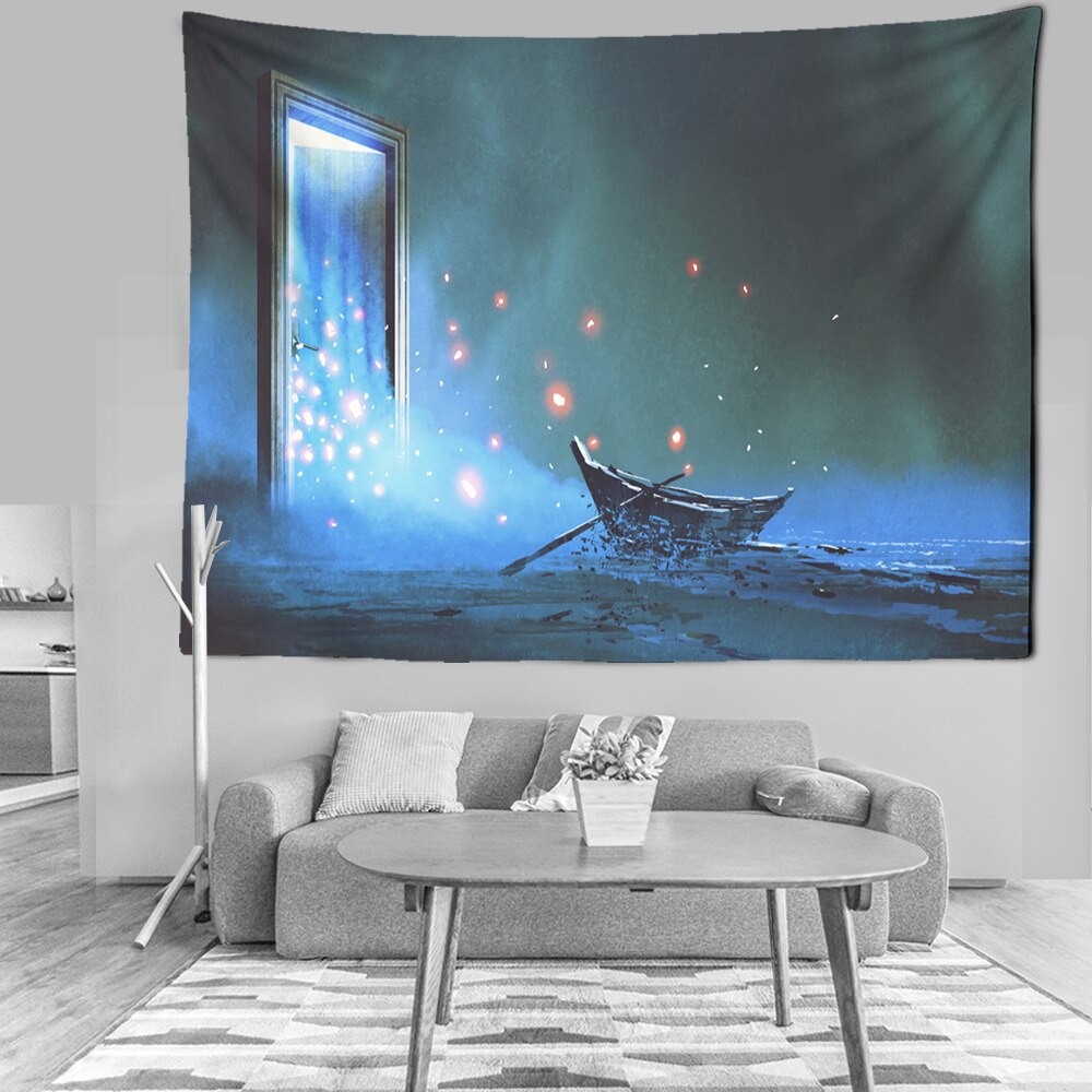 Tapisserie-psych-d-lique-de-conte-de-f-es-d-coration-murale-de-chambre-paysage-nocturne
