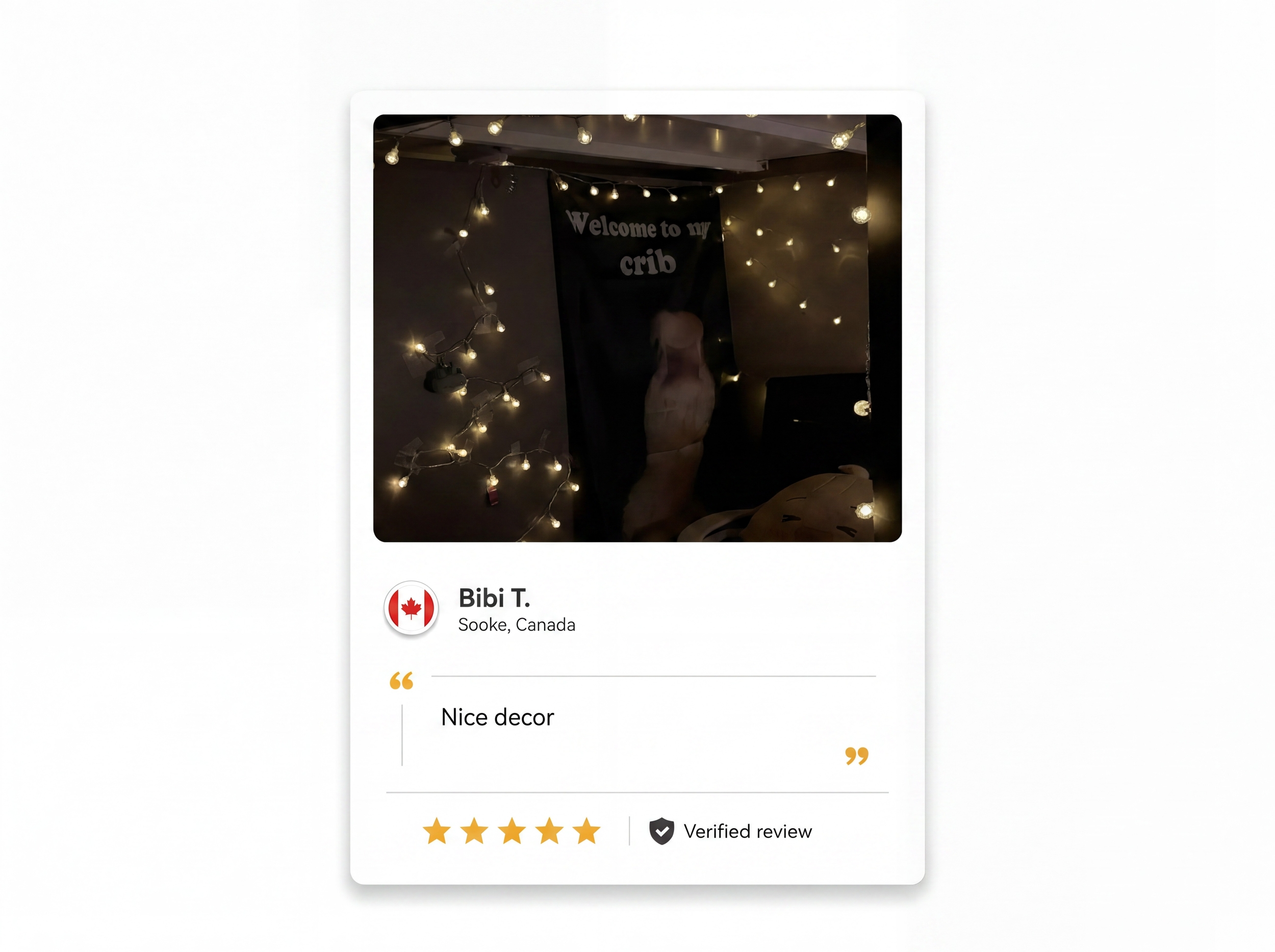 Customer review from Canada : Funny Wall Tapestry | Classic Welcome To My Crib