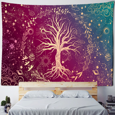 Wall Tapestry Bohemia | Celestial Tree at Dawn