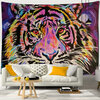 Tapisserie-murale-color-e-de-peinture-l-huile-de-tigre-Animal-psych-d-lique-sorcellerie-tissu