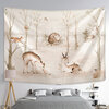 Tapisserie-murale-suspendue-de-dessin-anim-Zoo-tapisserie-psych-d-lique-Hippie-d-coration-mignonne-pour