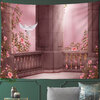 Tapisserie-murale-suspendue-style-gothique-pour-femme-tapisserie-d-art-paysage-de-roses-Illustration-du-milieu