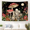 Bohemian Wall Tapestry | Skeletons in Love Under Full Moon