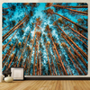 Nature Wall Tapestry | Pines Forest Low-Angle Shot