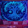 Psychedelic Wall Tapestry | Azure Celestial Tree of Life