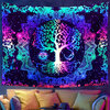 Psychedelic Wall Tapestry | Celestial Tree of Life Mandala