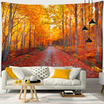 Wall Tapestry Nature | Forestry Road in Autumn