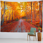 Wall Tapestry Nature | Forestry Road in Autumn