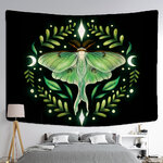 Wall Tapestry Bohemia | Green Butterfly Hatching