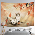 Wall Tapestry Kids | Cat in Autumn