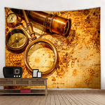 Vintage world map with tools