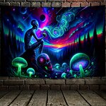 Psychedelic Wall Tapestry | Alien Chill in Forest