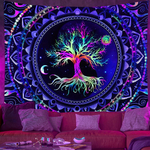 Psychedelic Wall Tapestry | Winter Tree of Life Mandala