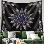Mandala Wall Tapestry | Purple Damask Nigella