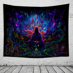 Psychedelic Wall Tapestry | Mysterious Asian Mage