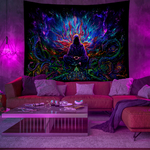Psychedelic Wall Tapestry | Mysterious Asian Mage