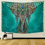 Animal Wall Tapestry | Emerald Indian Elephant