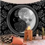 Mandala Wall Tapestry | Yin and Yang Tree of Life
