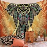 Animal Wall Tapestry | Golden Indian Elephant