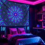 Psychedelic Wall Tapestry | Tropical Mandala