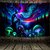 Psychedelic Wall Tapestry | Alien Chill in Forest