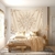 Mandala Wall Tapestry | Beige Damask Nigella
