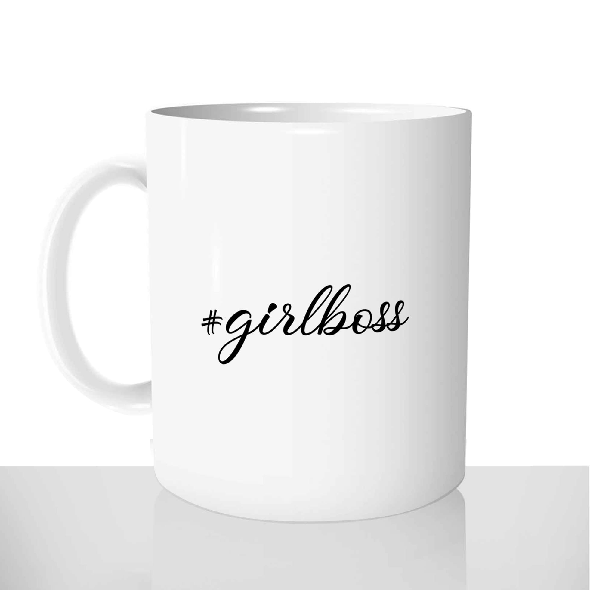 mug classique en céramique 11oz personnalisé personnalisable photo girl boss patronne collegue copine femme caractère offrir cadeau chou