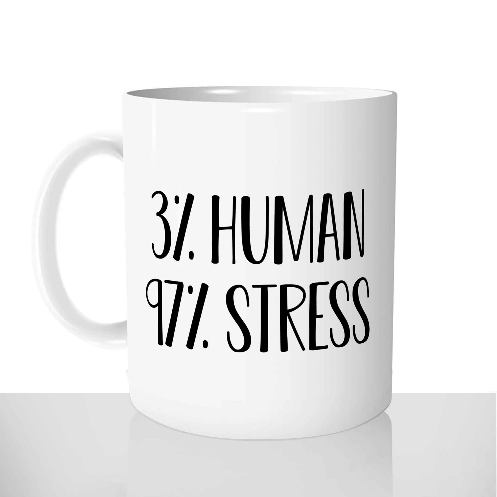 mug classique en céramique 11oz personnalisé personnalisable photo stress humain hamun stressé offrir cadeau chou
