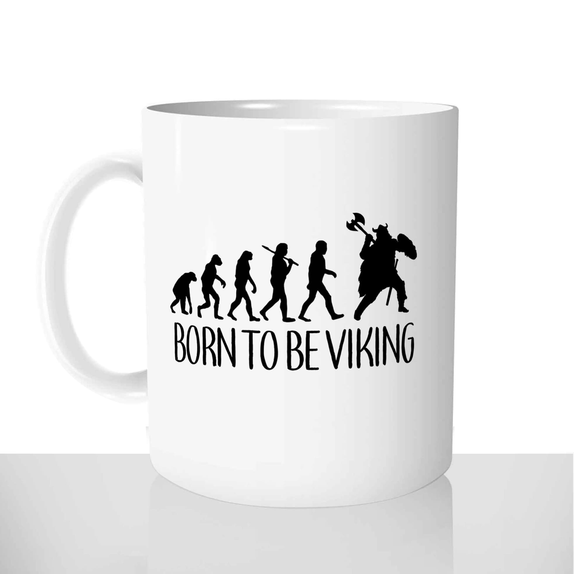 mug classique en céramique 11oz personnalisé personnalisation photo born to be viking route offrir cadeau chou