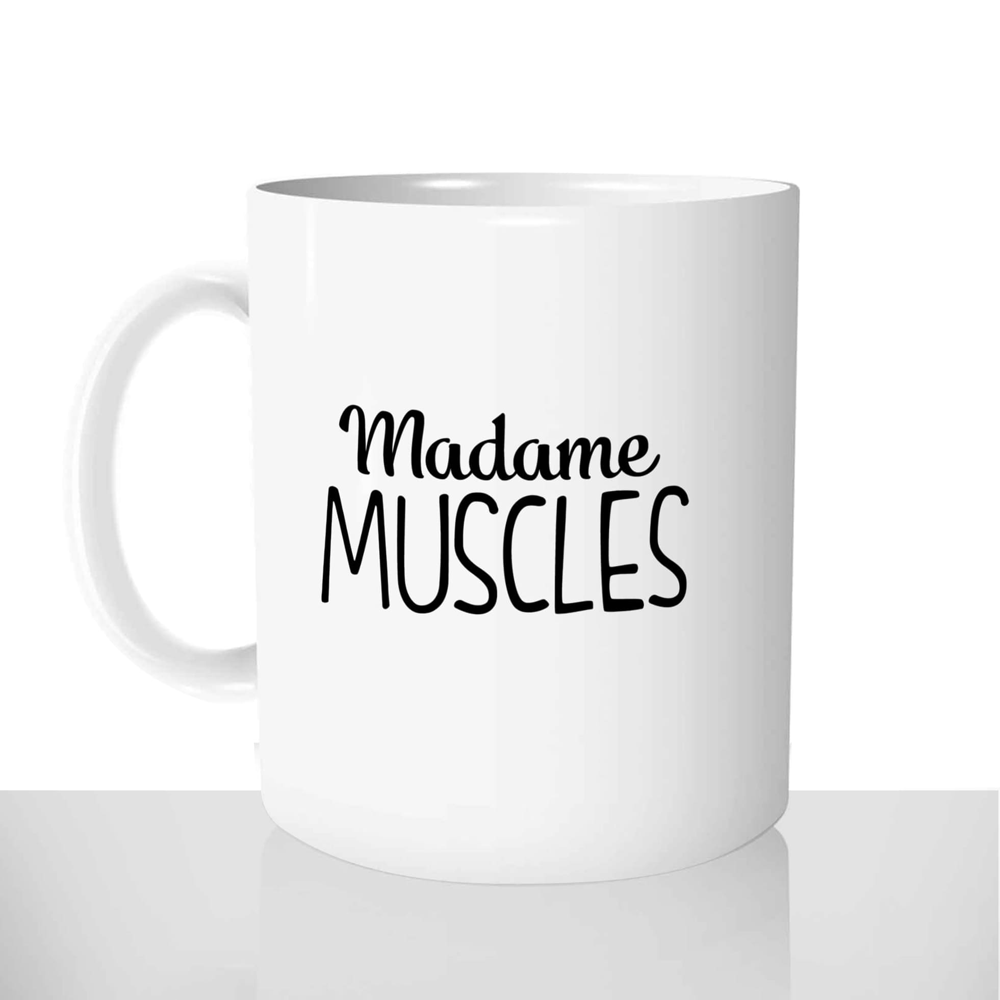 mug classique en céramique 11oz personnalisé personnalisation photo madame muscles collegue copine personnalisable offrir cadeau chou