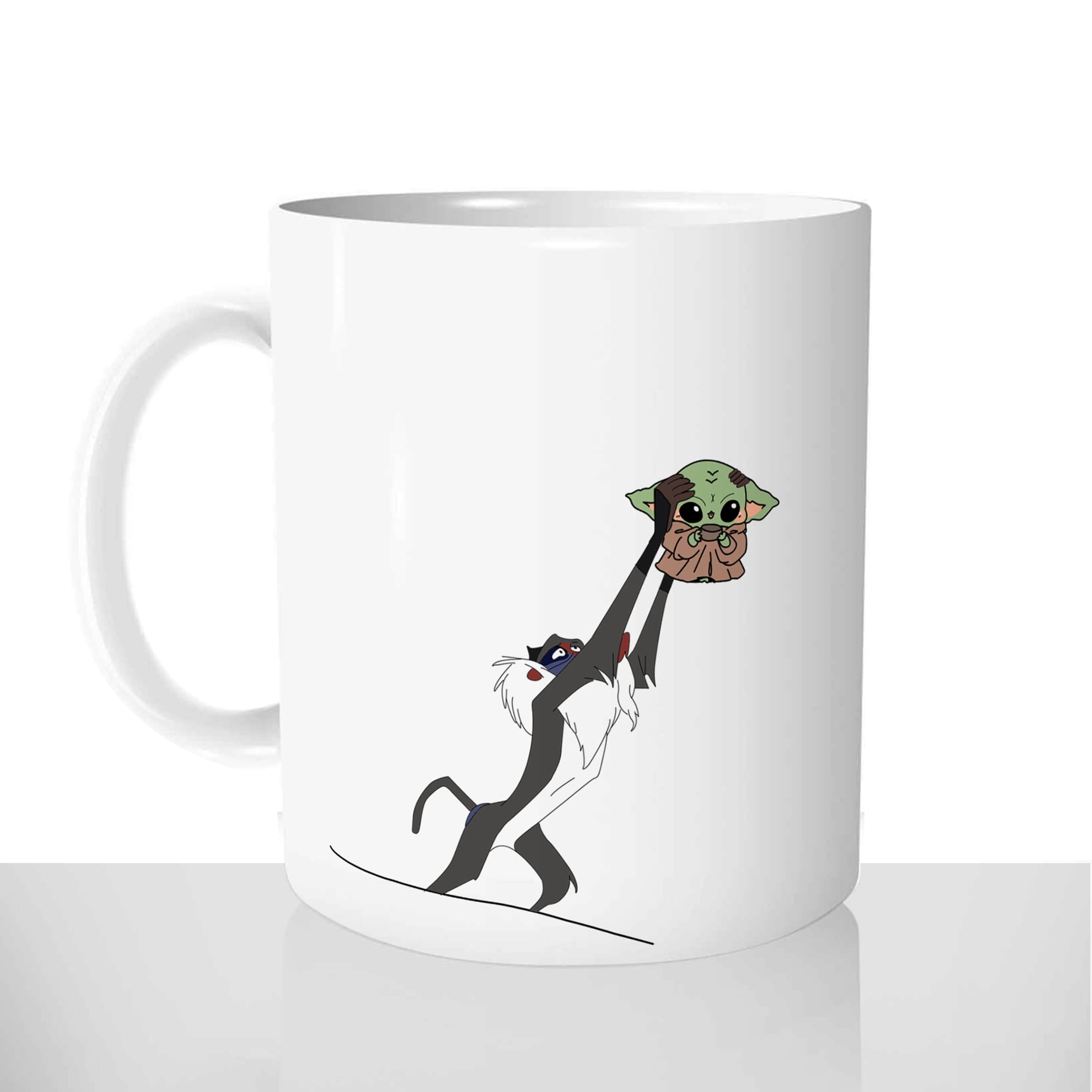 mug classique en céramique 11oz personnalisé personnalisation photo série film baby yoda parodie dessin animé culte idée personnalisable