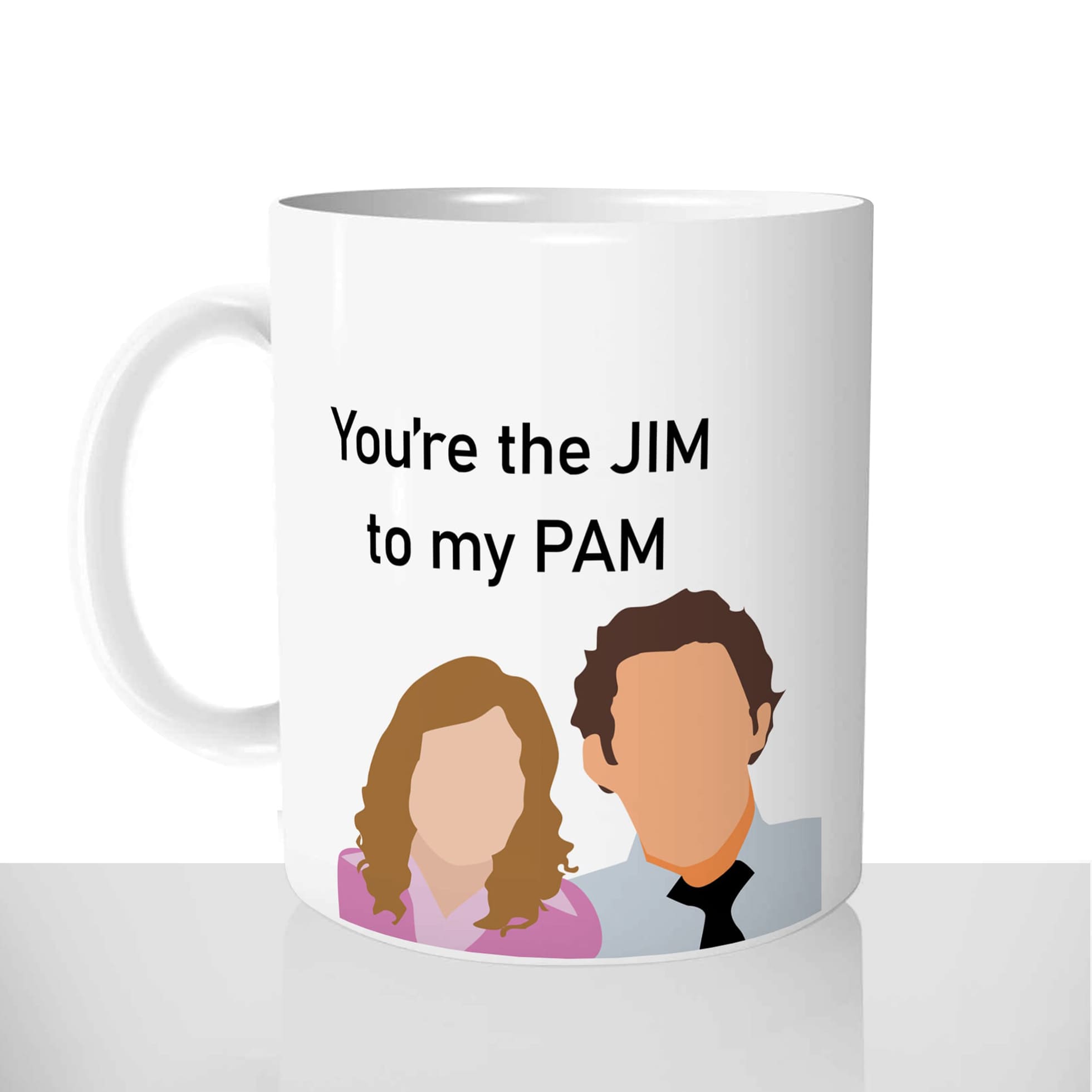 mug classique en céramique 11oz personnalisé personnalisation photo série  the office jim halpert pam couple goal amour st valentin offrir cadeau