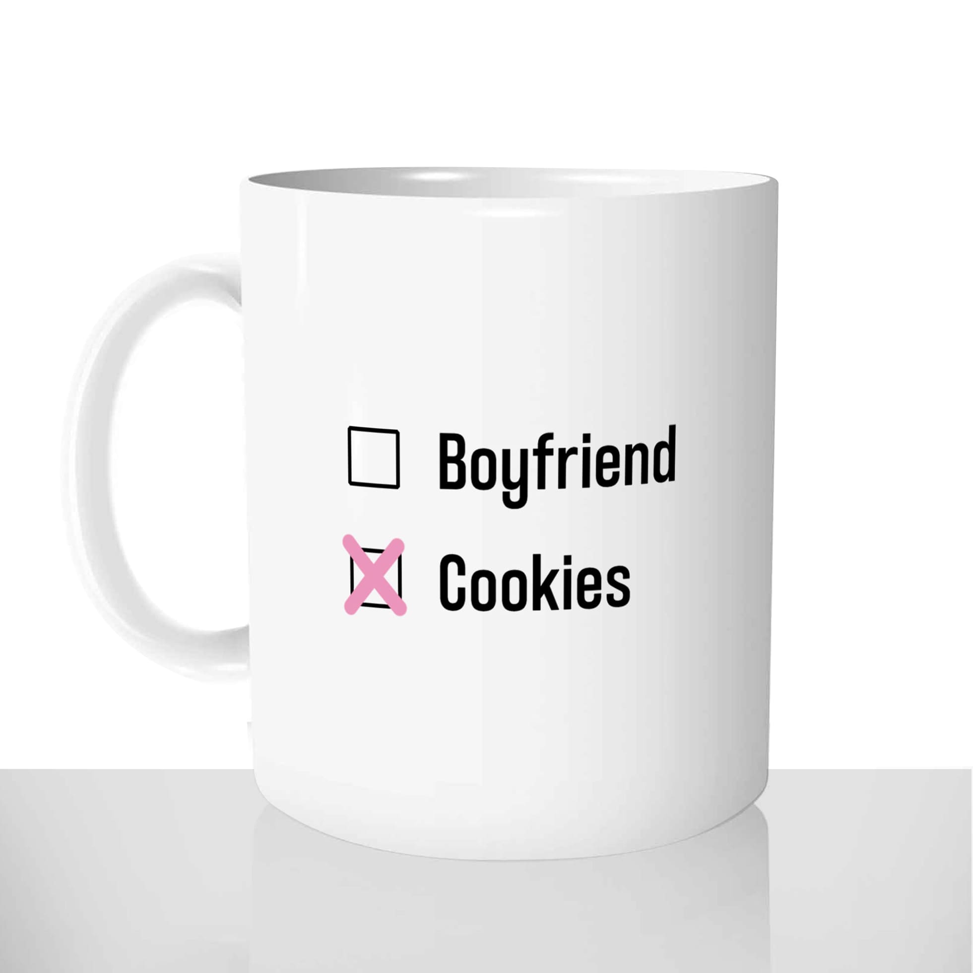 mug classique en céramique 11oz personnalisé personnalisation photo célibataire boyfriend cookies en couple gateau chou offrir cadeau