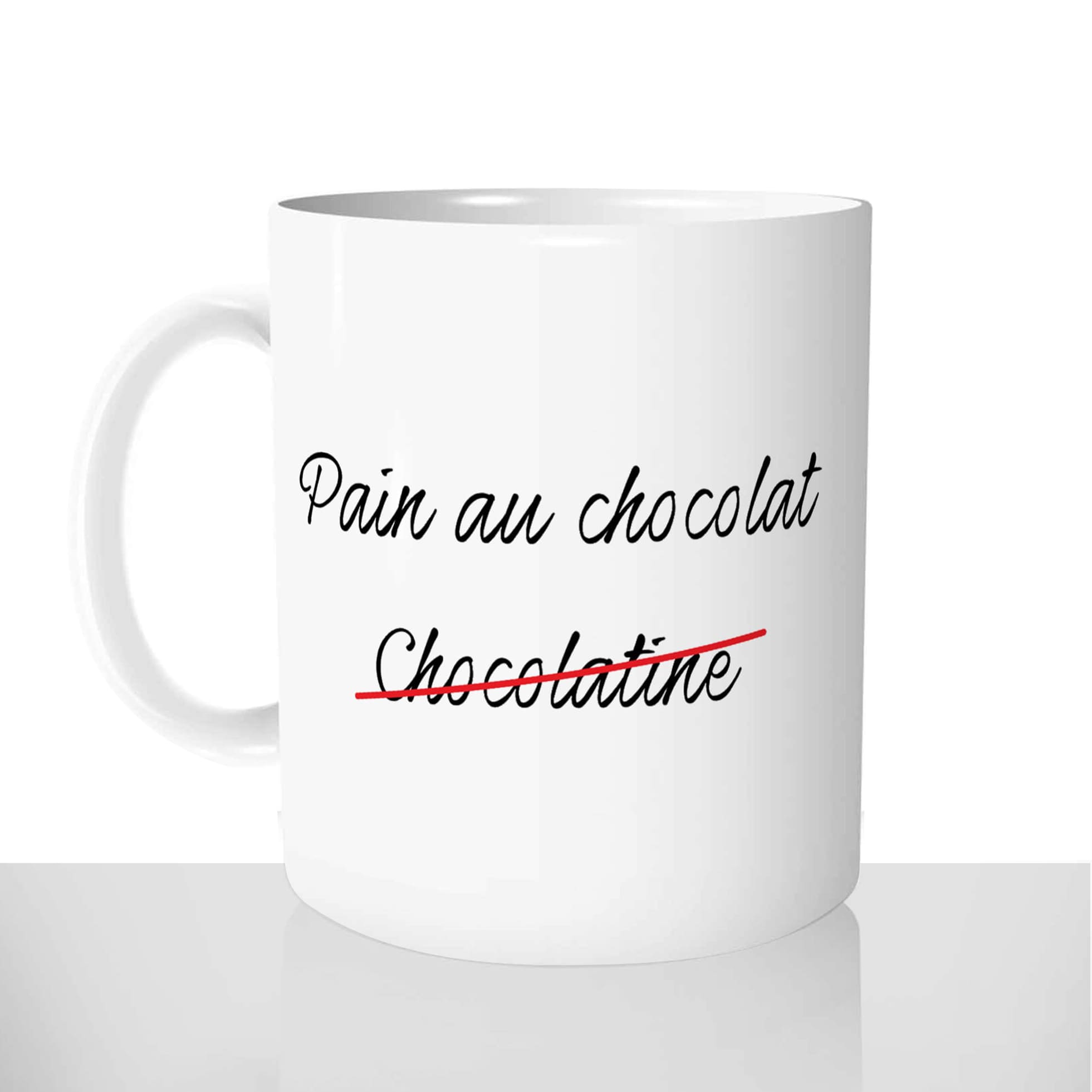 mug classique en céramique 11oz personnalisé personnalisation photo gourmand team pain au chocolat chou offrir cadeau