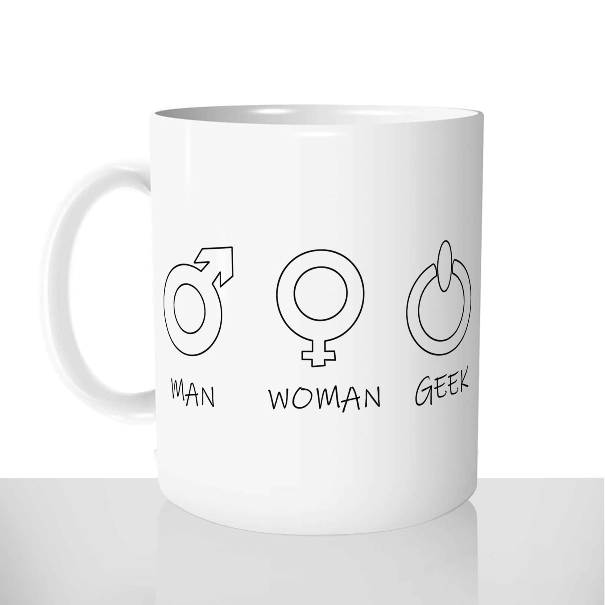 mug classique en céramique 11oz personnalisé personnalisation photo geek man woman genre sexe personnalisable offrir