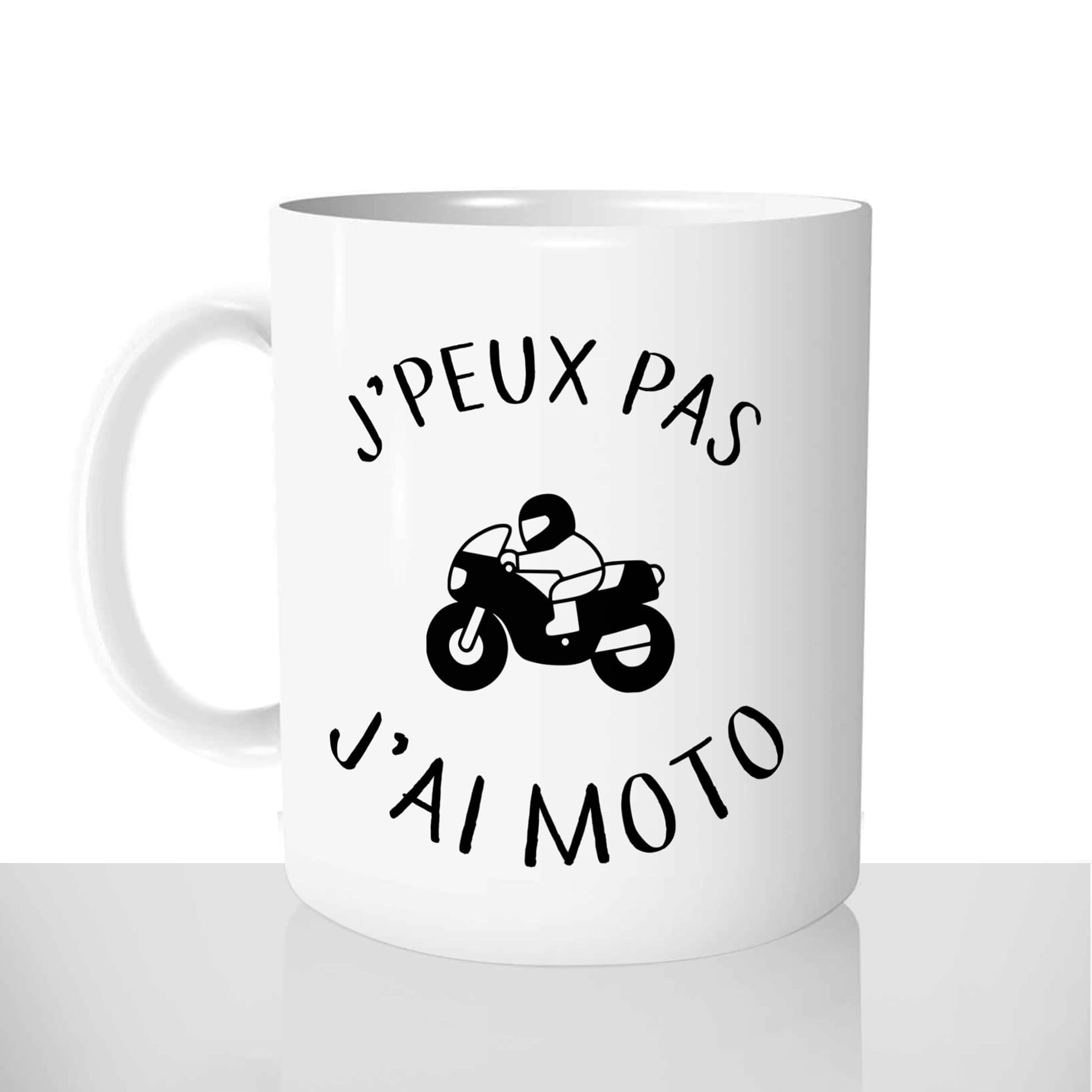 mug classique en céramique 11oz personnalisé personnalisation photo jpeux pas jai moto motard chou offrir cadeau