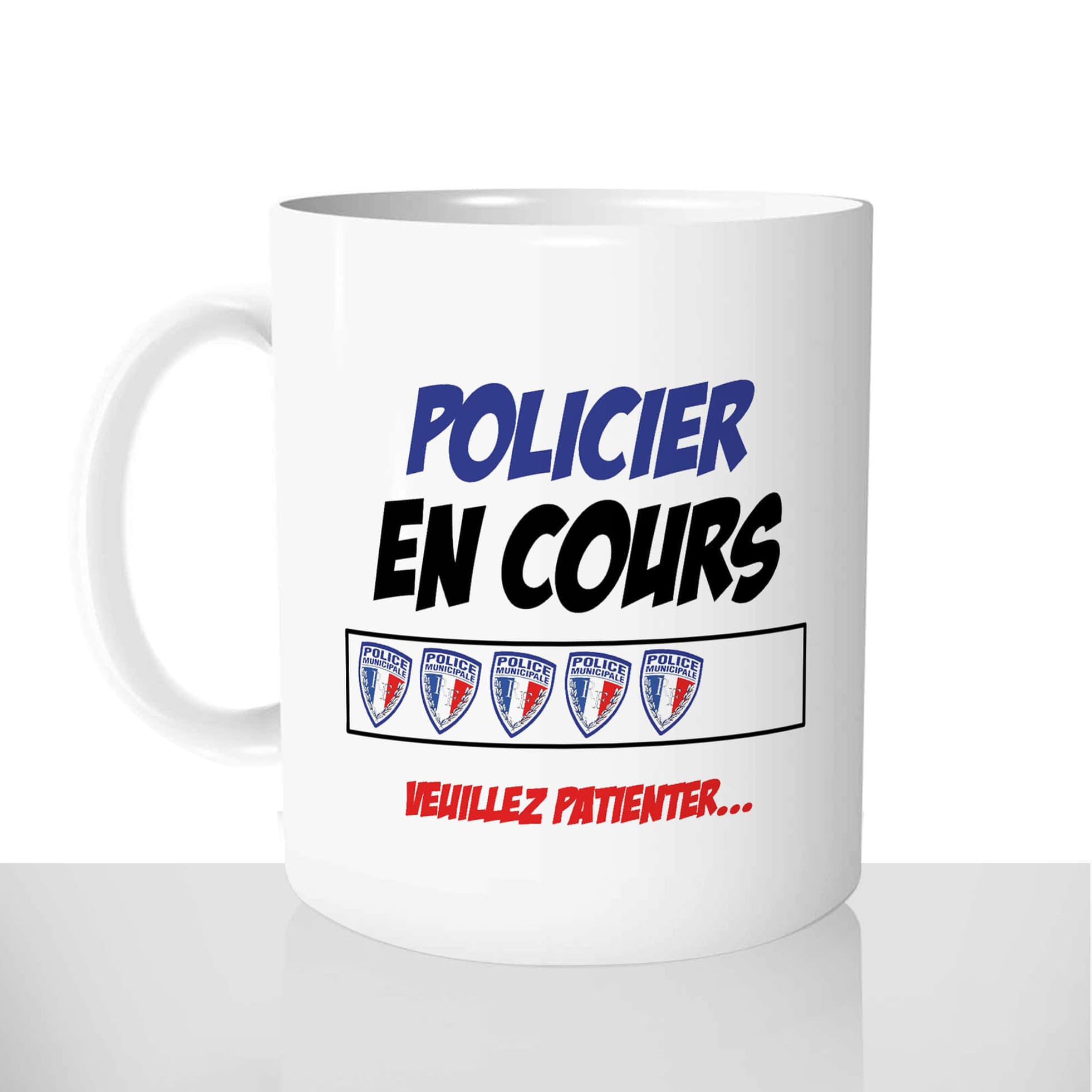 mug classique en céramique 11oz personnalisé personnalisation photo ecole de police policier en cours personnalisable cadeau