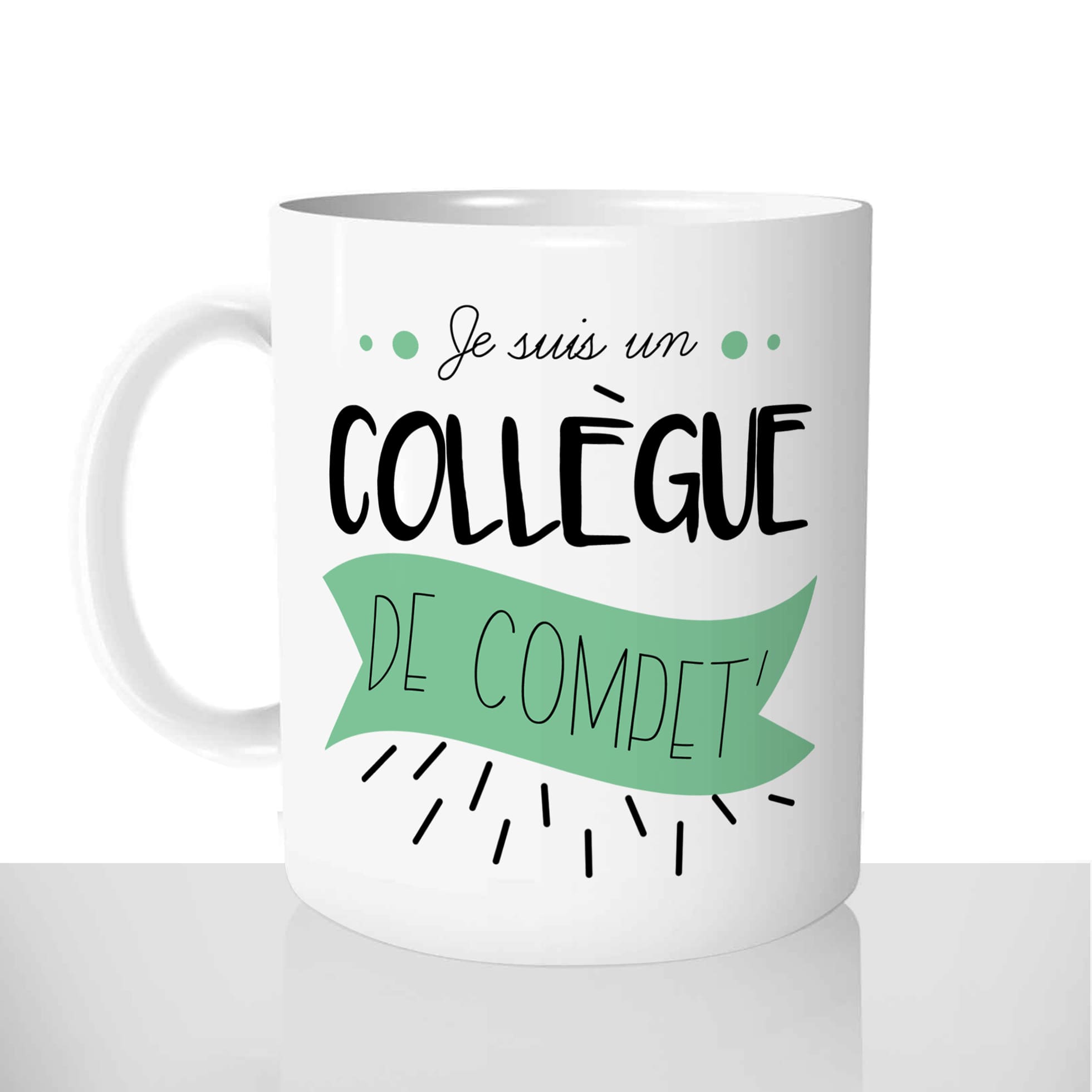 mug classique en céramique 11oz personnalisé personnalisation photo je suis un collegue de compet personnalisable cadeau