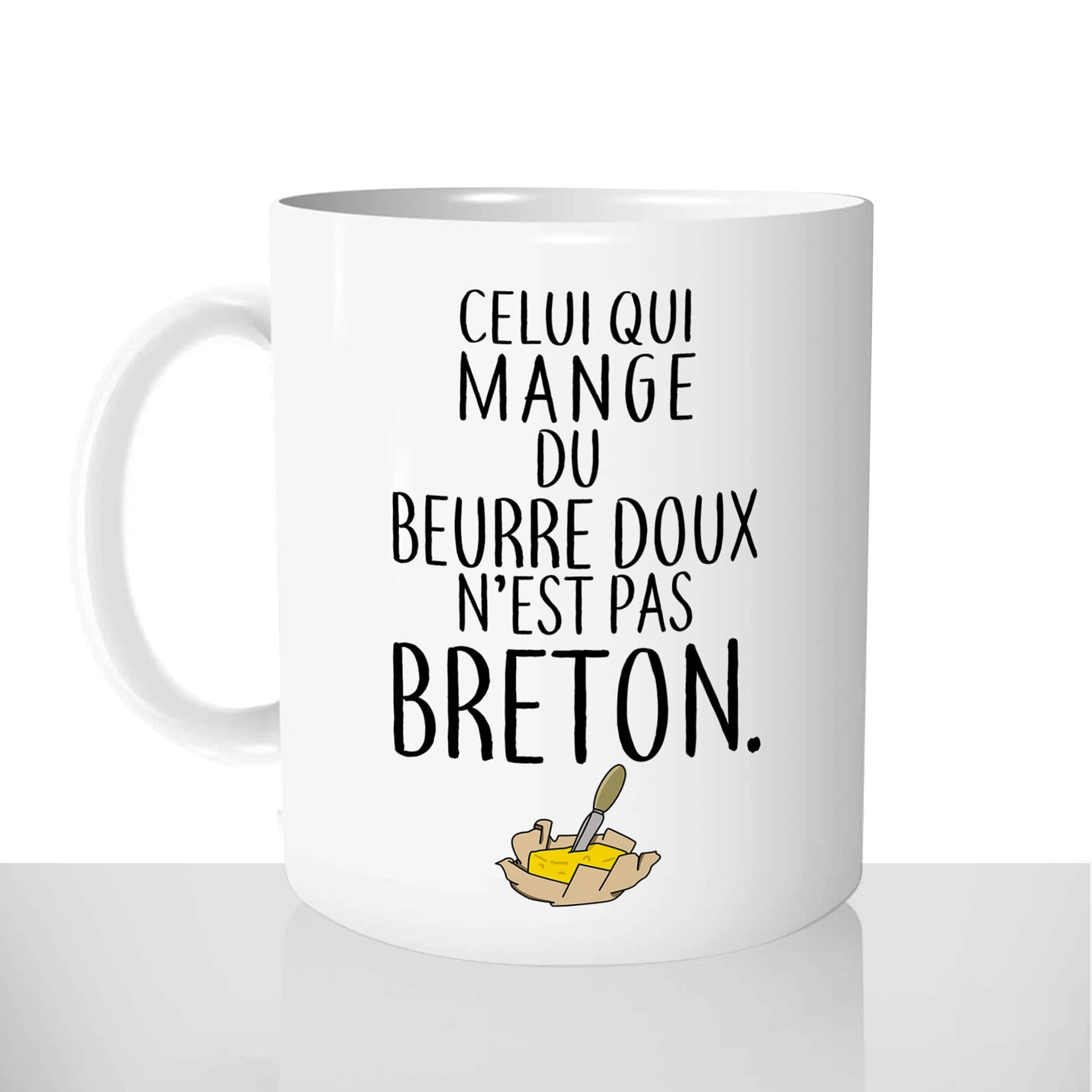 mug classique en céramique 11oz personnalisé personnalisation photo beurre dous pas breton beurre salé bretagne prenom personnalisable cadeau
