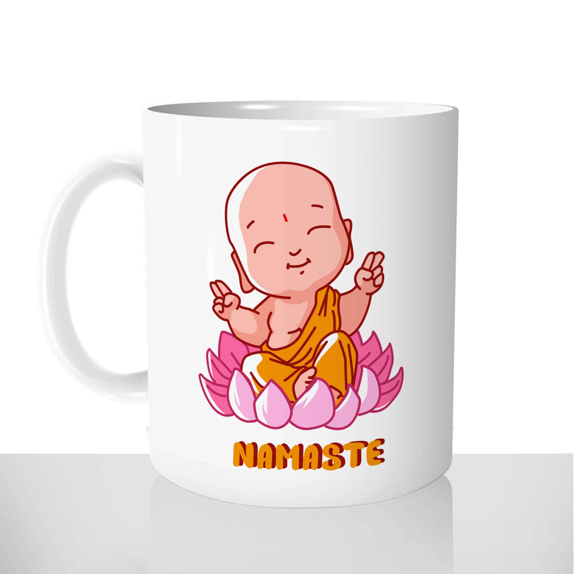 mug classique en céramique 11oz personnalisé personnalisation photo bouddha boudha buddha namaste yoga zen cadeau personnalisable