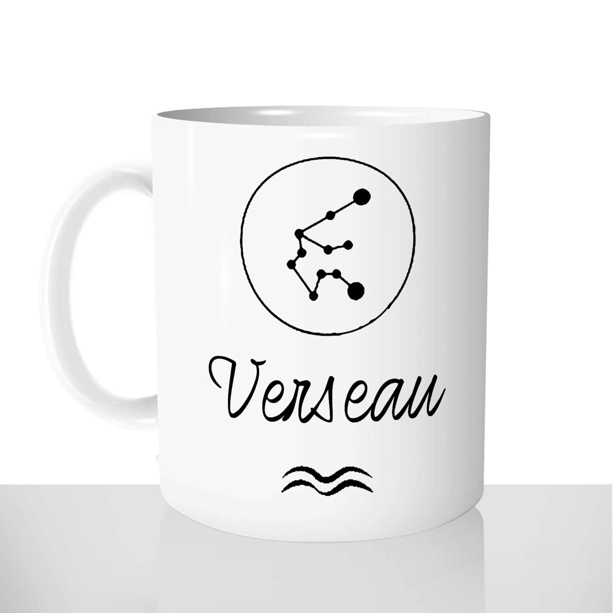 mug classique en céramique 11oz personnalisé personnalisation photo signe astro constellation verseau cadeau personnalisable