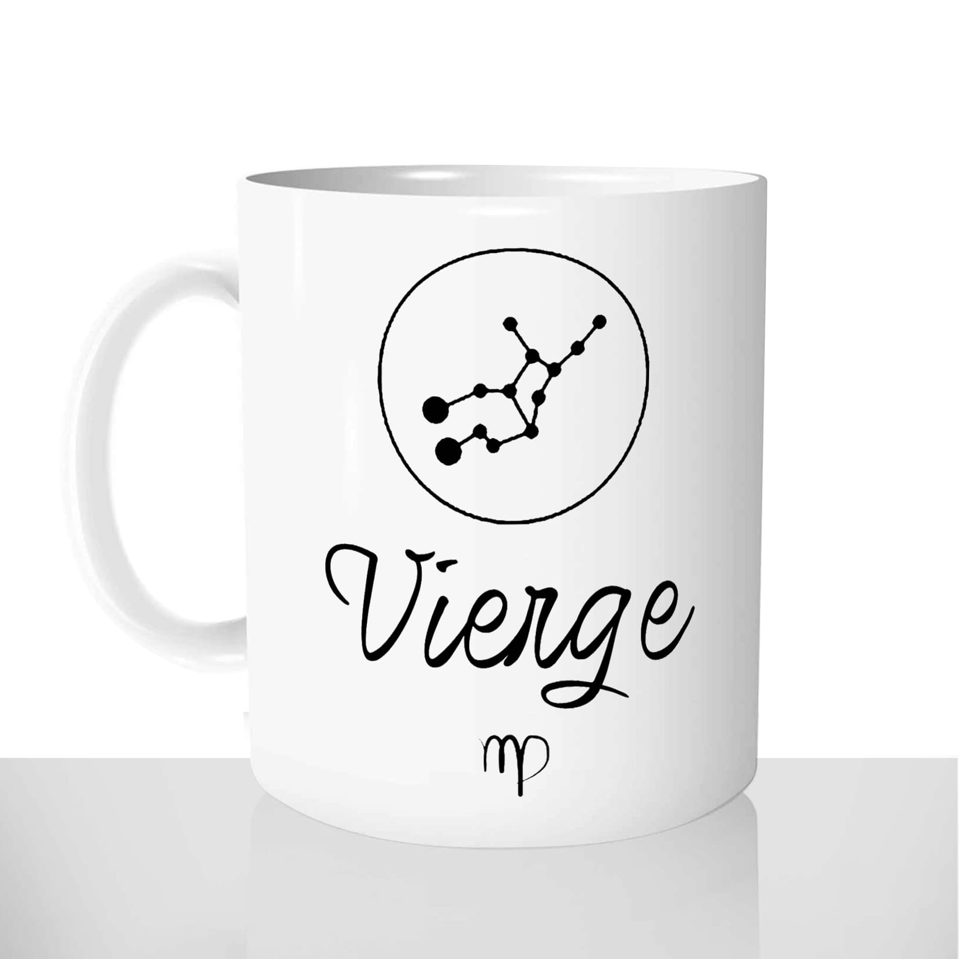 mug classique en céramique 11oz personnalisé personnalisation photo signe astro constellation vierge cadeau personnalisable