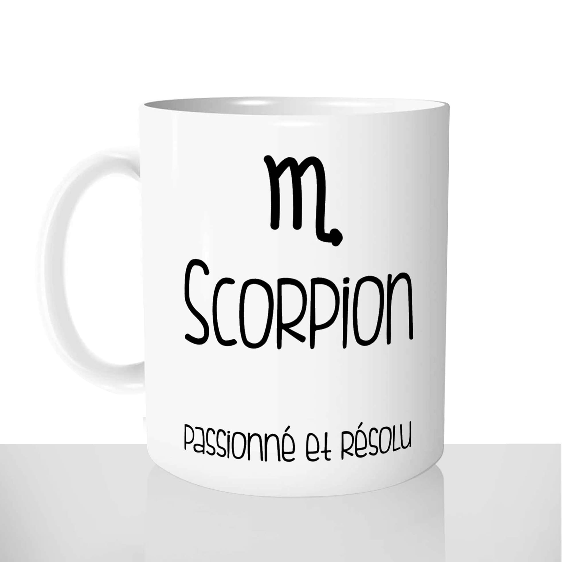 mug classique en céramique 11oz personnalisé personnalisation photo signe astro qualités scorpion cadeau personnalisable