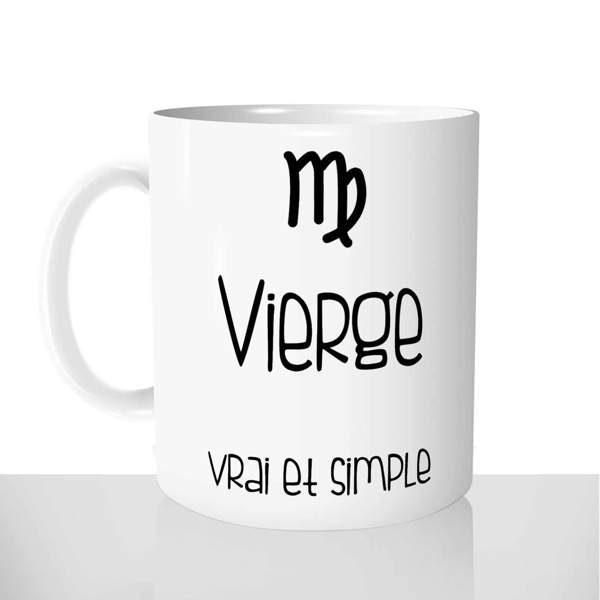 mug classique en céramique 11oz personnalisé personnalisation photo signe astro qualités vierge cadeau personnalisable