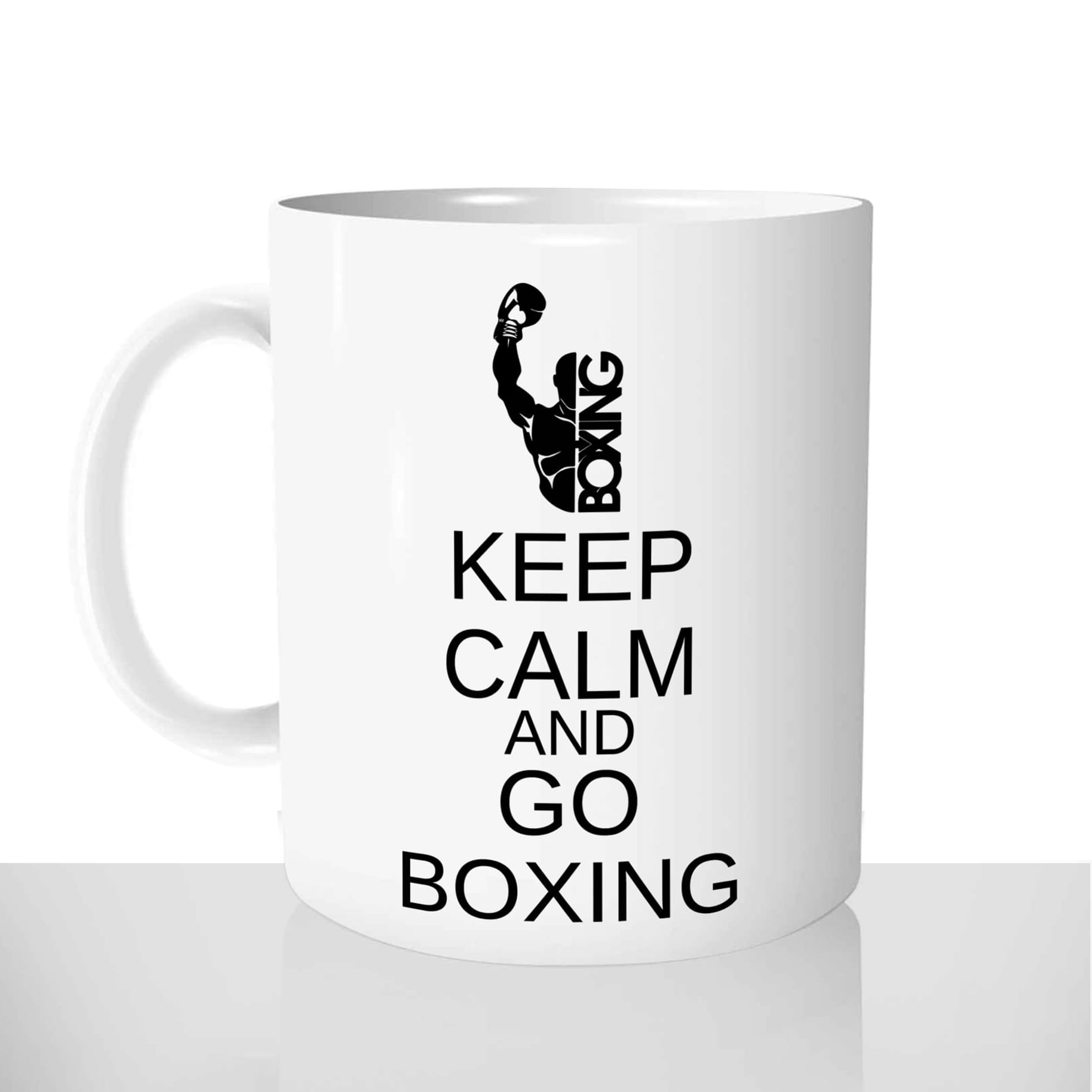 mug classique en céramique 11oz personnalisé personnalisation photo keep calm and go boxing bose combat prenom sport personnalisable cadeau