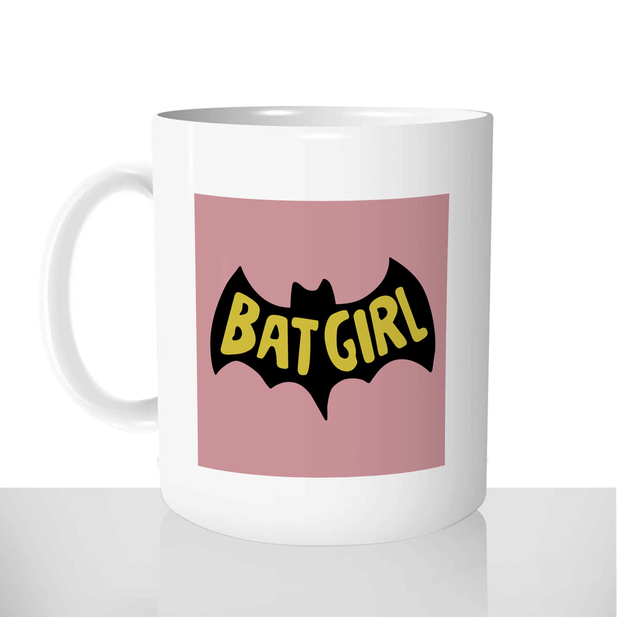 mug classique en céramique 11oz personnalisé personnalisation photo batgirl batman femme heroine prenom personnalisable cadeau