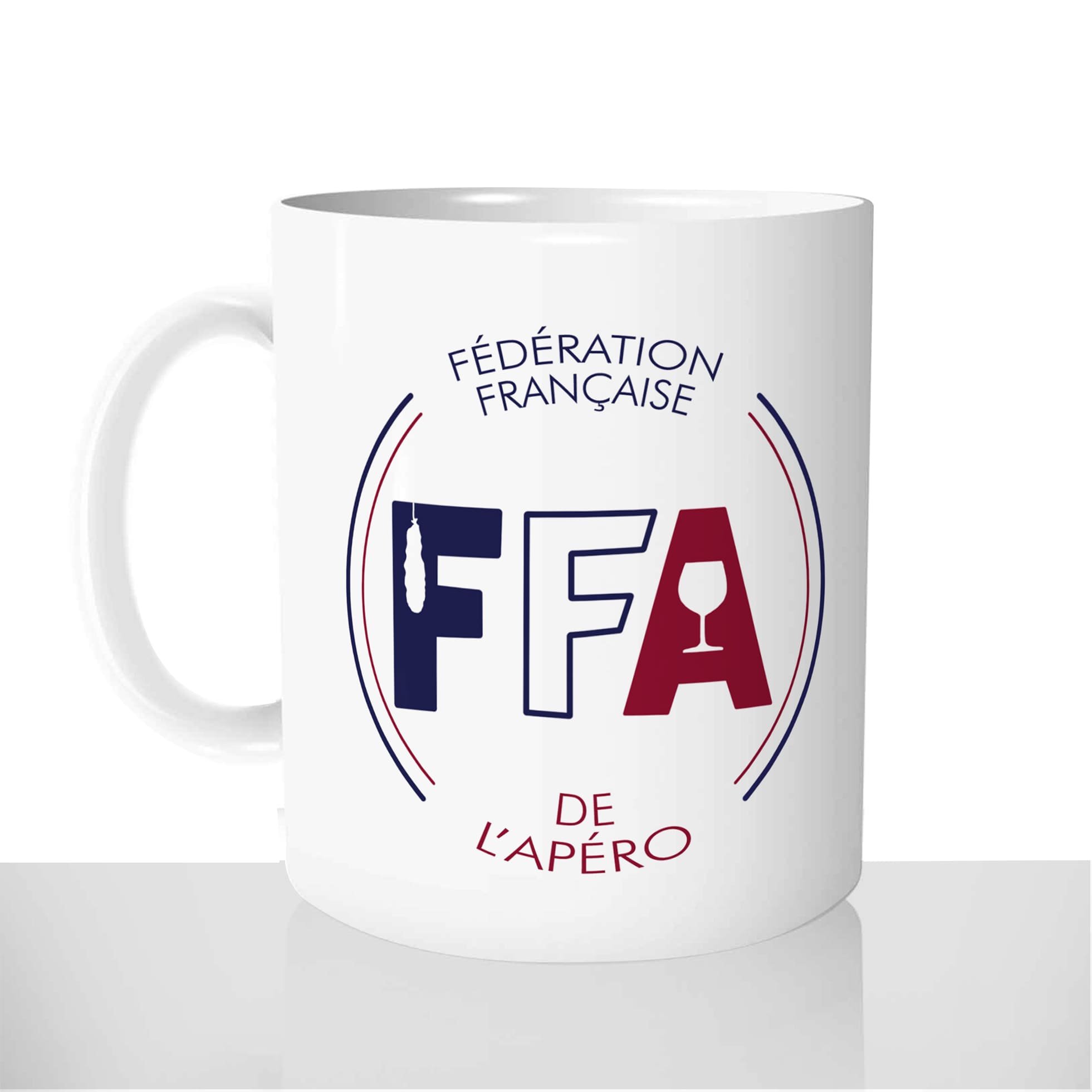 mug-tasse-blanc-brillant-personnalisé-ffa-federation-francaise-de-lapéro-aperitif-vin-saucisson-cadeau-original-personnalisable-francais